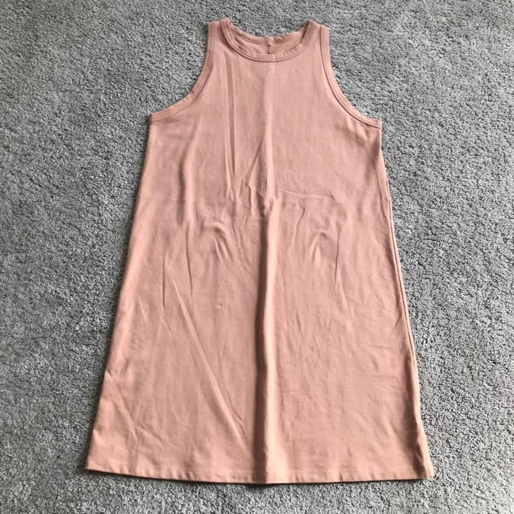 Sleeveless Peach Shift Dress - Women